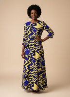 Royal Blue Sheba Long Sleeve Maxi Dress