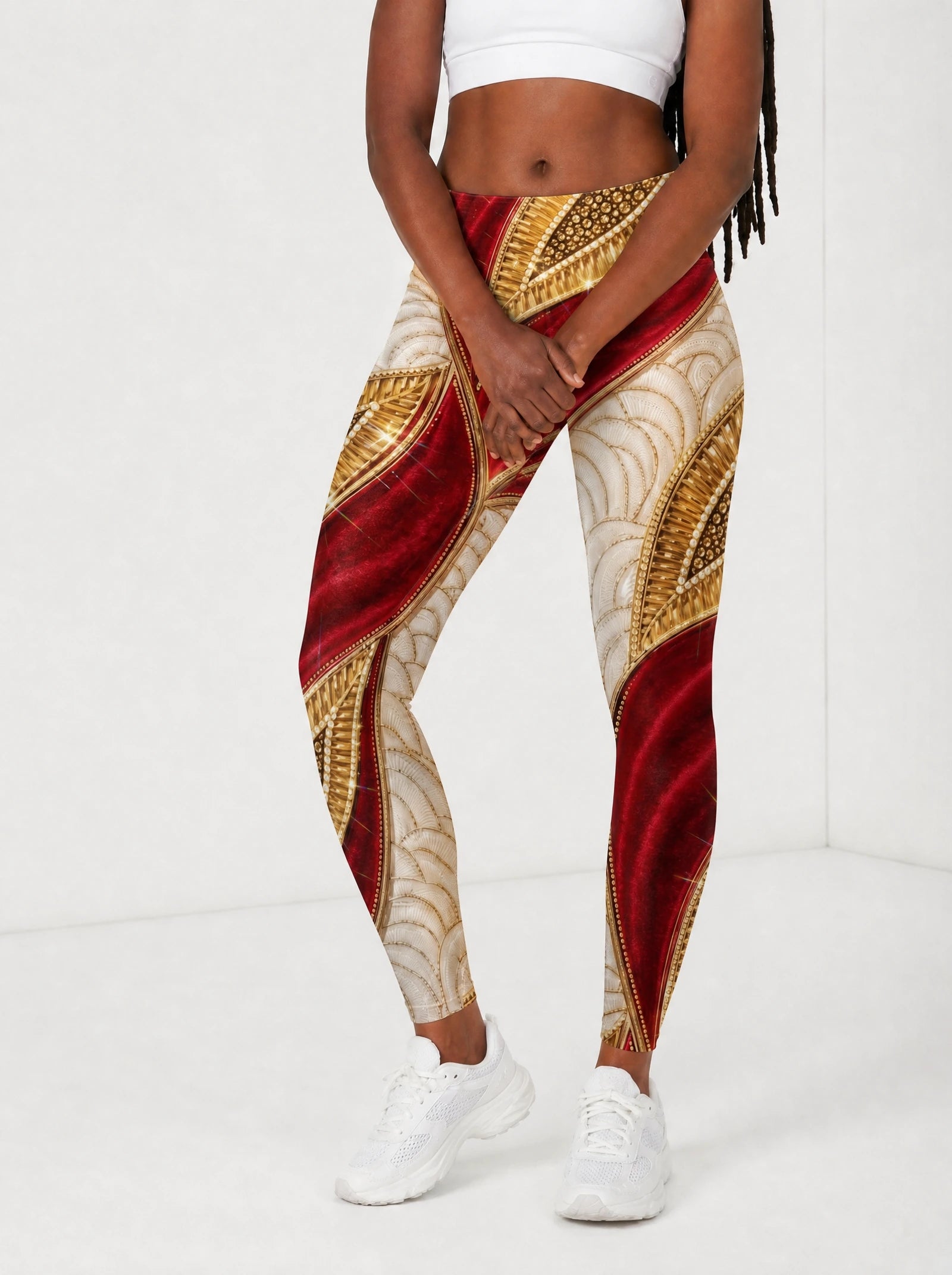 "Utukufu" Leggings — front view on model