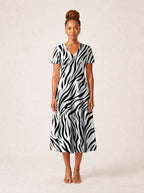 "Milia" V Neck Midi Dress Promo