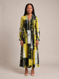 "Mvua" Long Puff Sleeve Dress