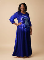 Black Woman Loved Long Sleeve Maxi Dress