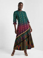 "Lulu" Long Sleeve Maxi Dress — front view on model