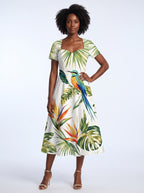 "Ndege" Sweetheart Midi Dress
