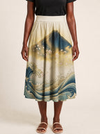 "Wimbi" Twirl Skirt — cropped front view on model