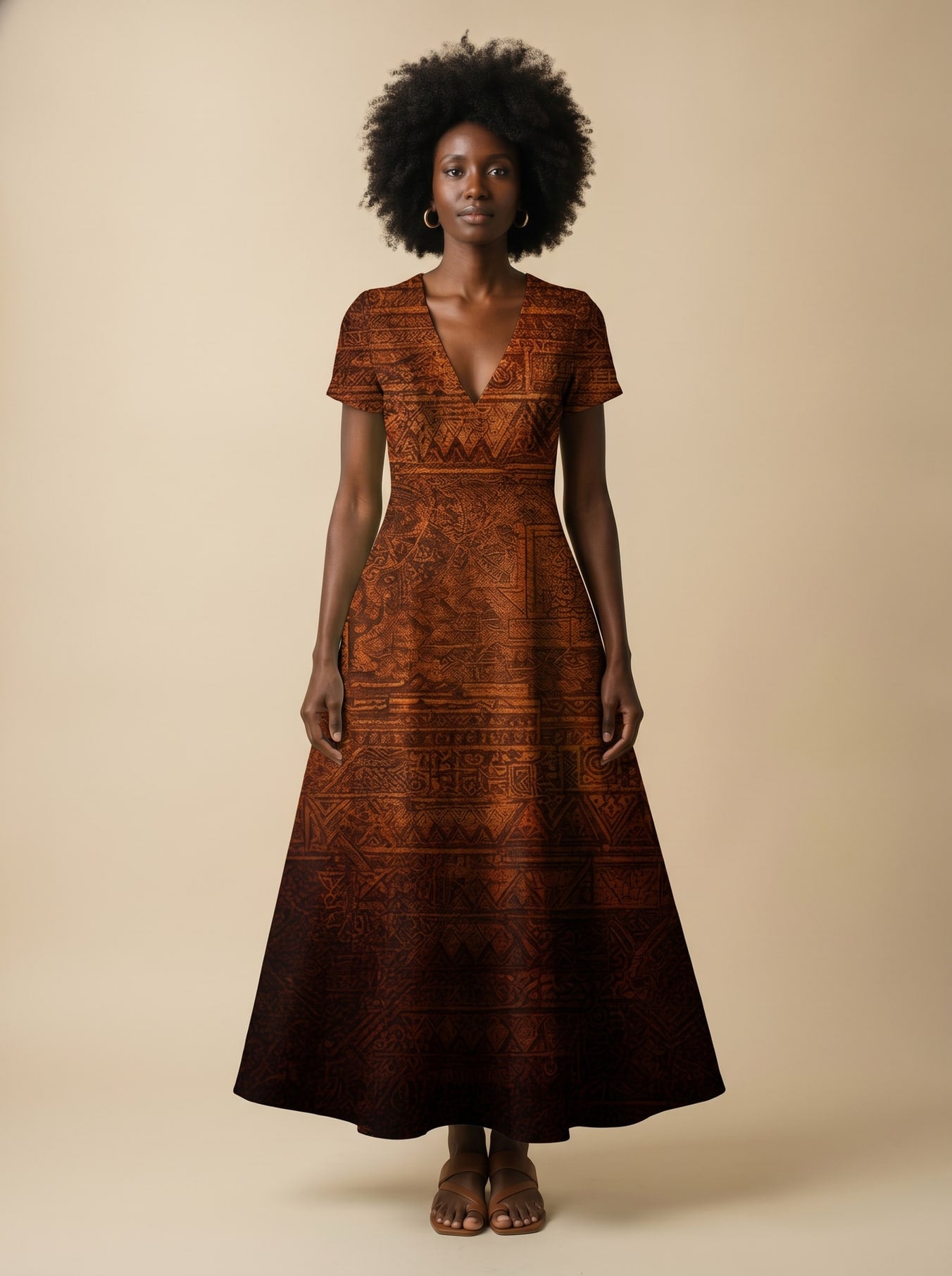 Black Girl Magic Short Sleeve Maxi Dress