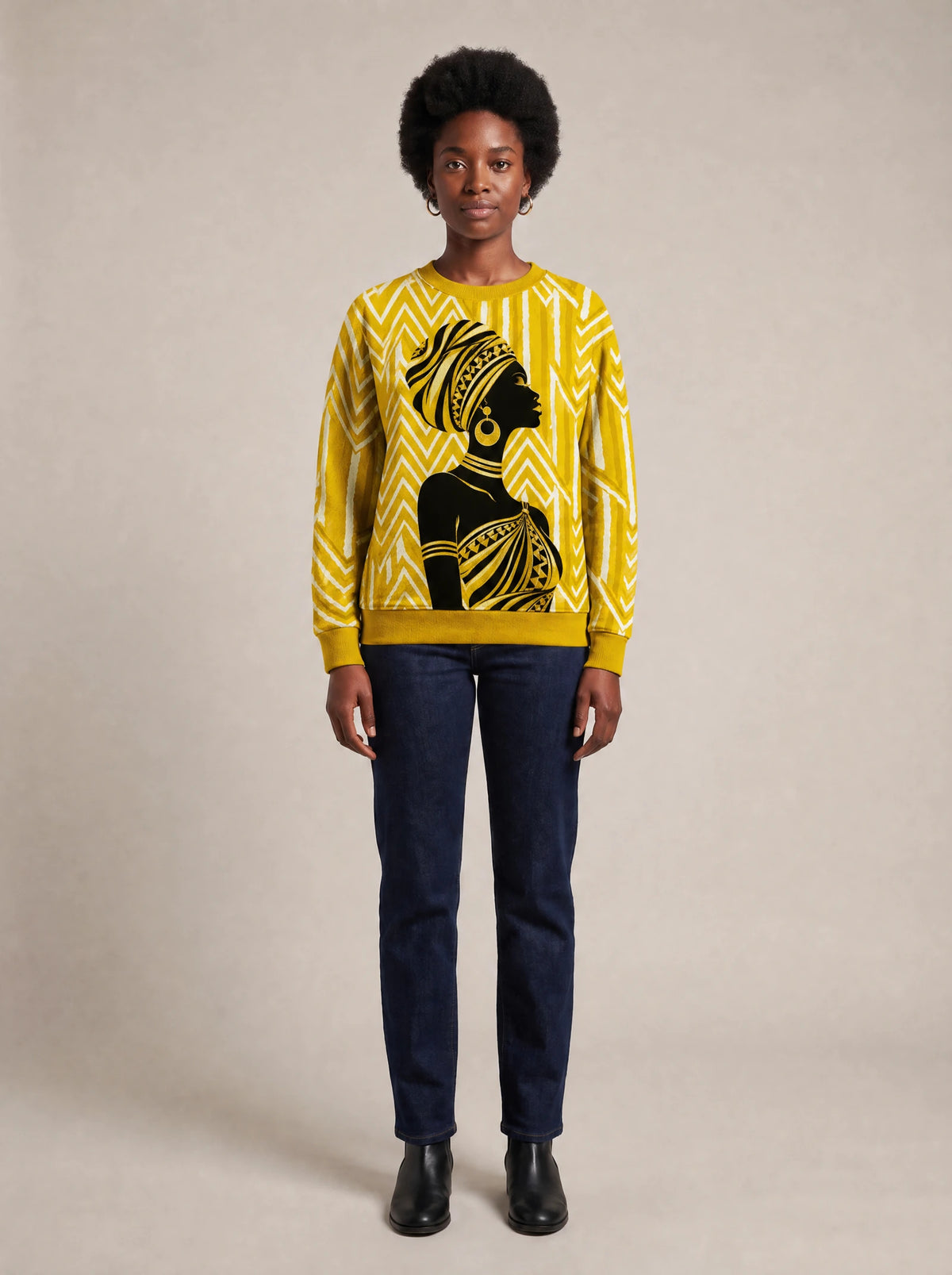 "Kitambaa" Sweatshirt — front view on model