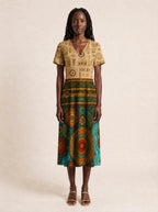 "Mto" V Neck Midi Dress
