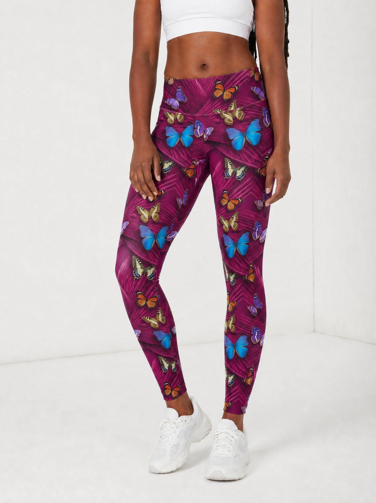 "Kipepeo" Leggings — front view on model