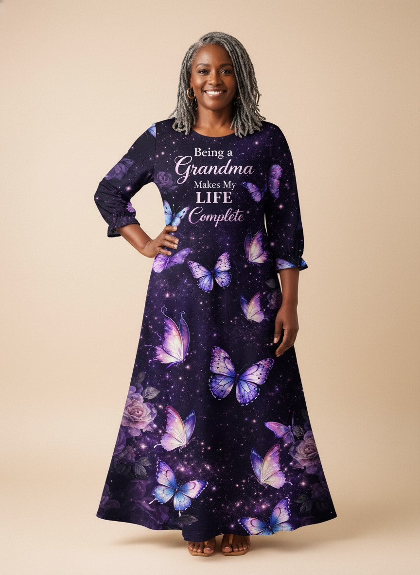 "Nyamekye" Long Sleeve Maxi Dress
