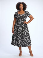 "Duara" Sweetheart Midi Dress