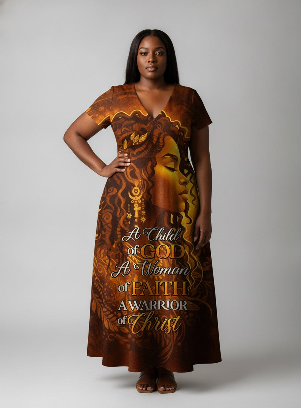 "Amara" Short Sleeve Maxi Dress