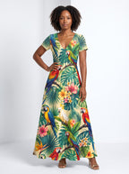 "Peponi" Short Sleeve Maxi Dress