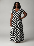 "Zamu" Short Sleeve Maxi Dress