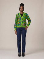 "Zumaridi" Cardigan — front view on model