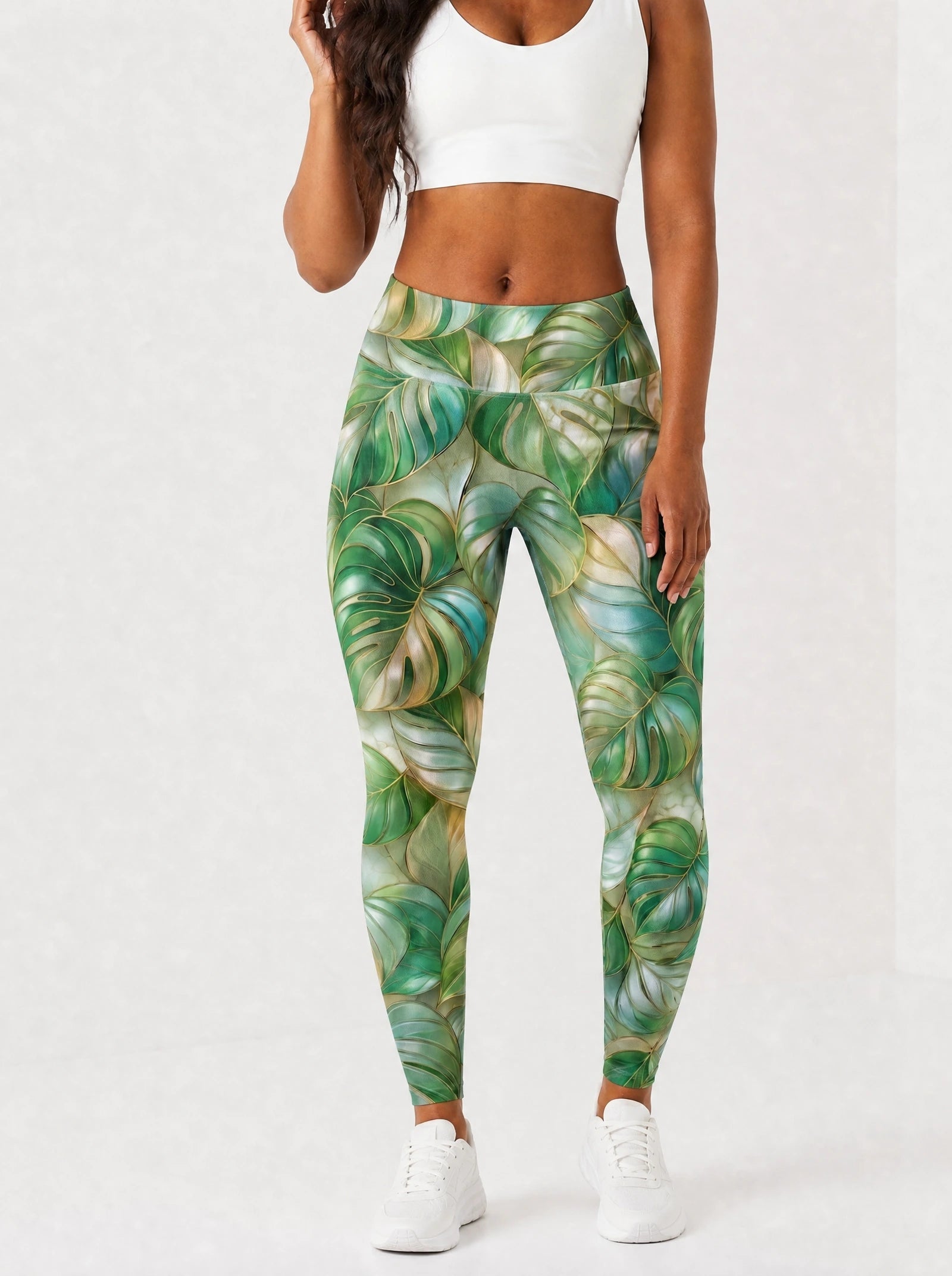 "Mwitu" Leggings — front view on model