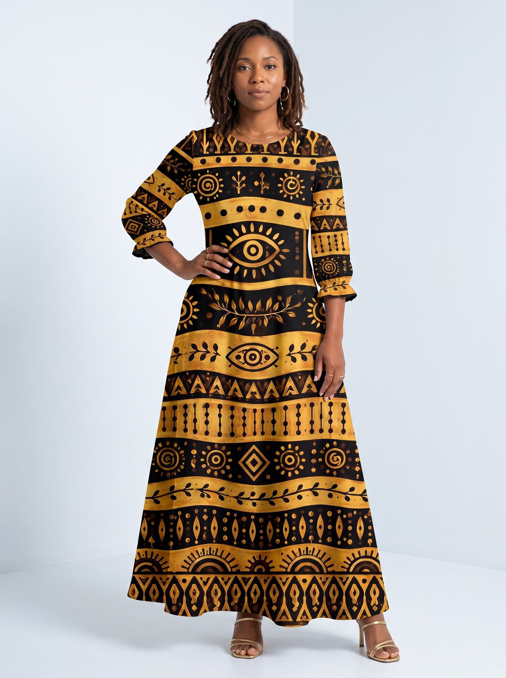 Baraka Long Sleeve Maxi Dress