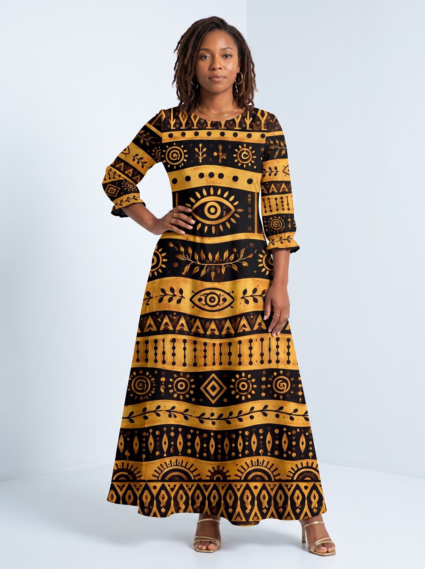 Baraka Long Sleeve Maxi Dress