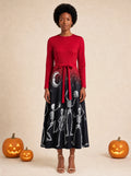 "Mwezi" Halloween Long Sleeve Midaxi Dress