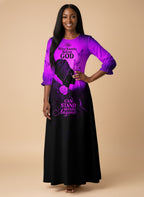 "Selah" Purple Long Sleeve Maxi Dress
