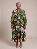 "Kasuku" Long Puff Sleeve Dress