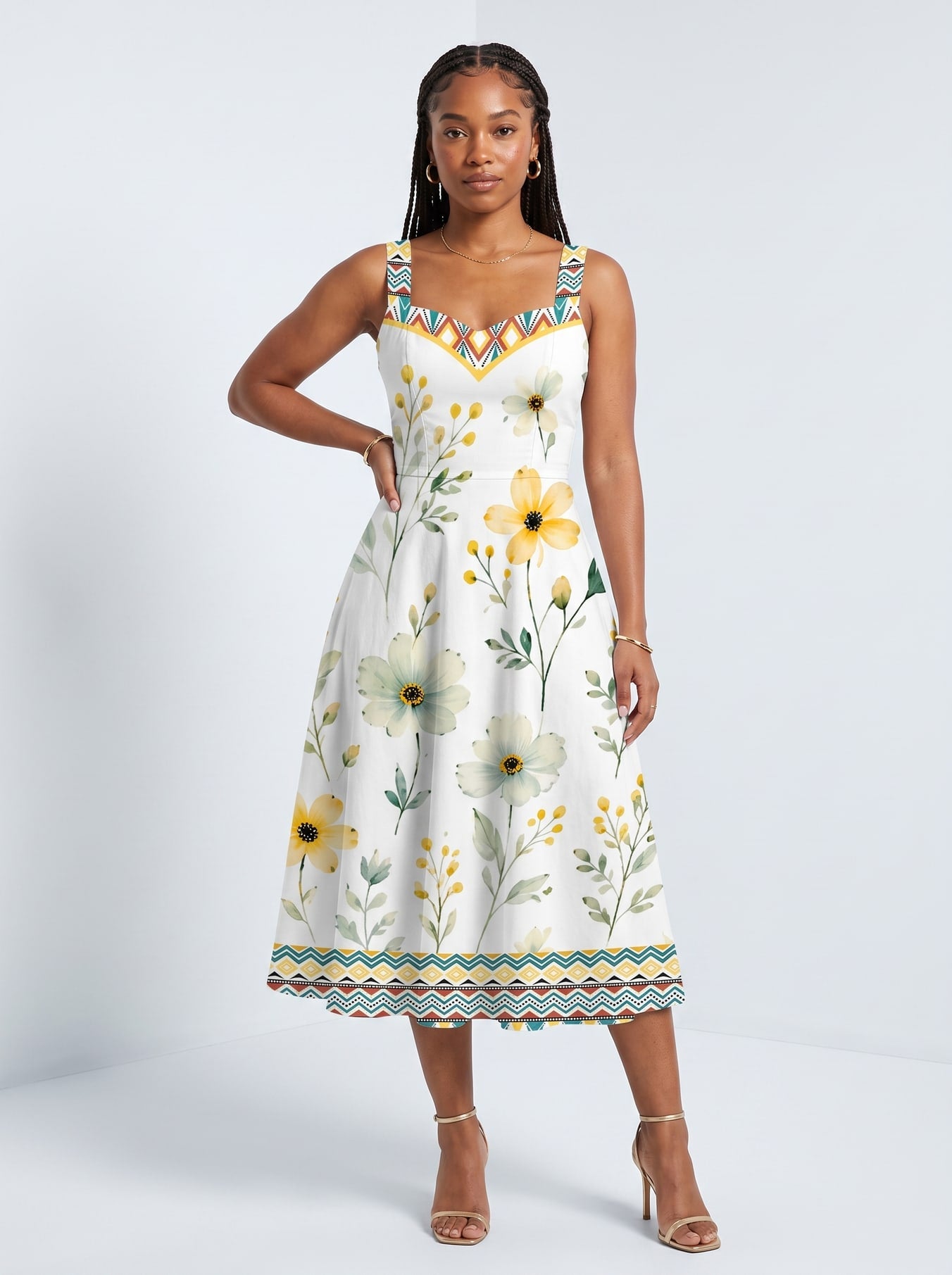 "Alizeti" Cotton Corset Dress