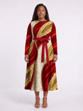 "Utukufu" Long Sleeve Midaxi Dress
