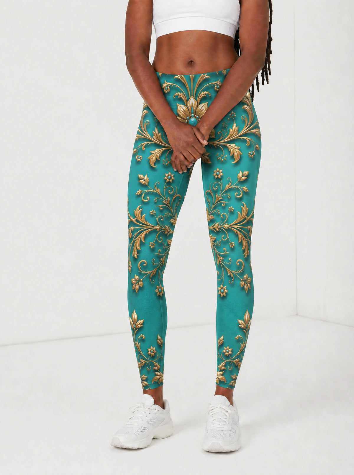 "Heshima" Leggings — front view on model