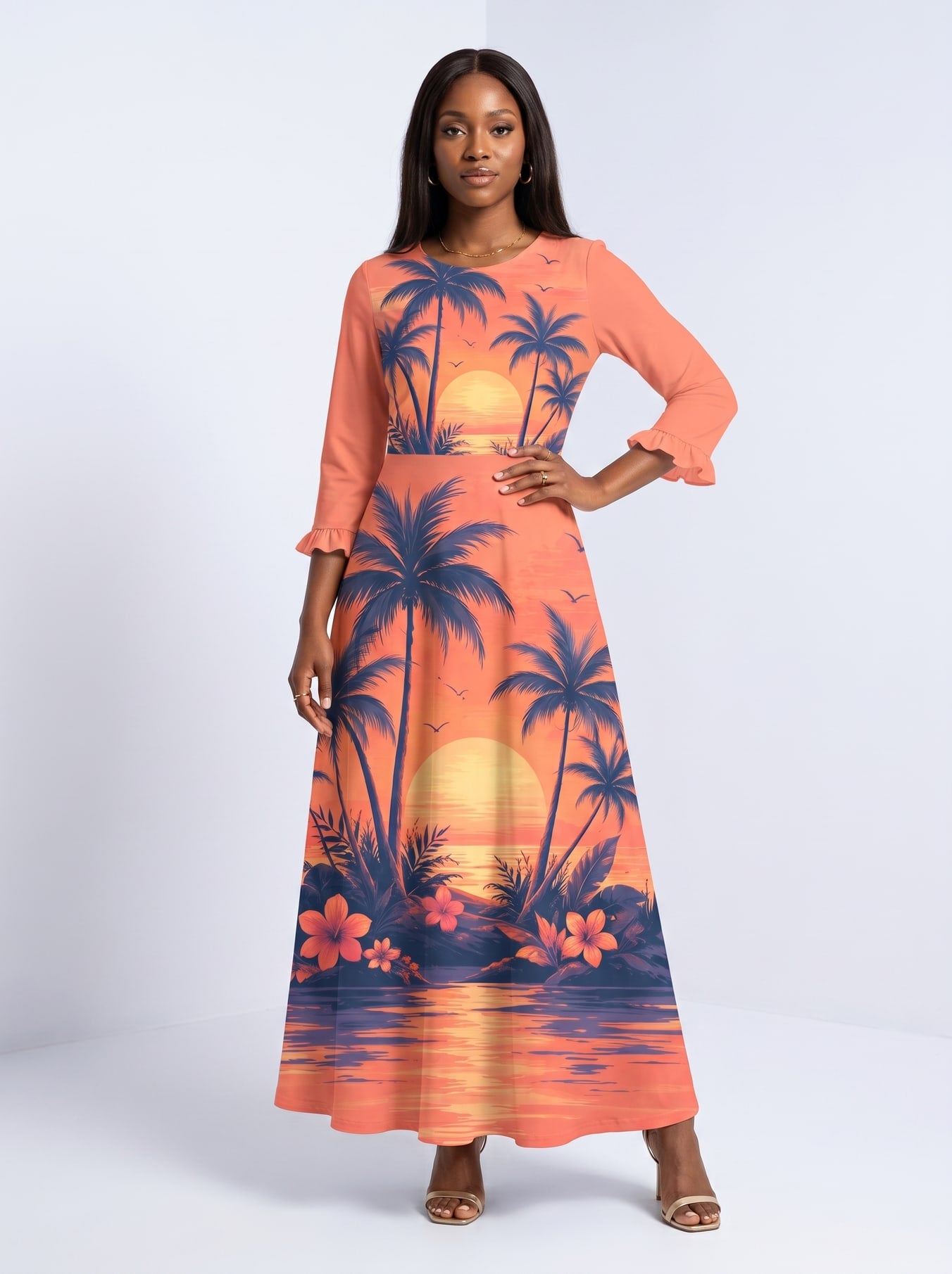 "Machweo" Long Sleeve Maxi Dress