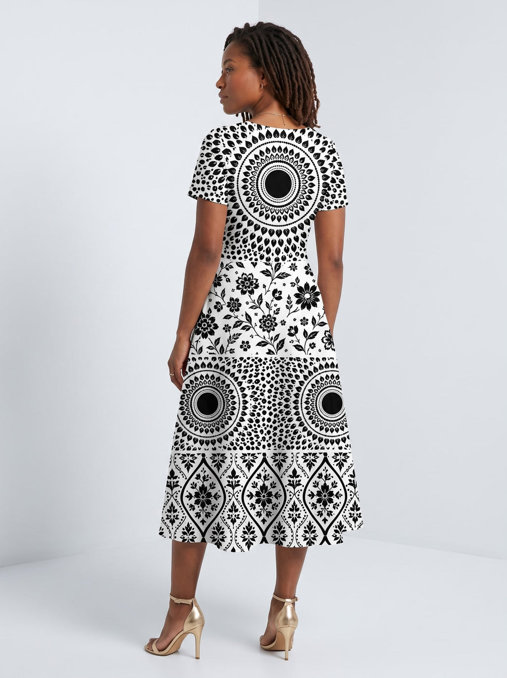 "Mwanga" Sweetheart Midi Dress