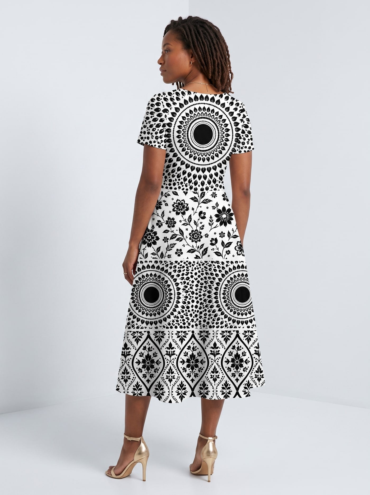 "Mwanga" Sweetheart Midi Dress