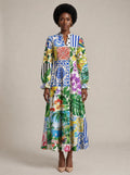 "Kisiwa" Long Puff Sleeve Dress
