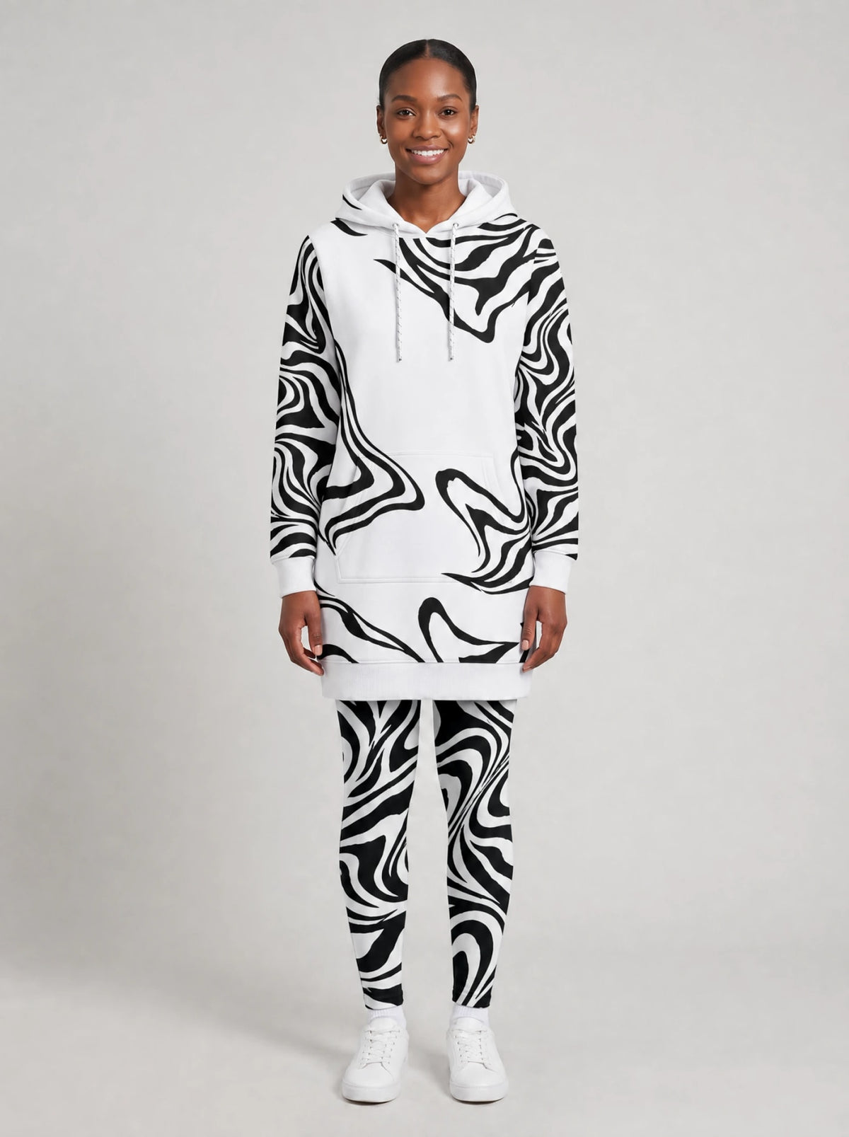 "Kimbunga White" Hoodie Dress & Leggings Deal