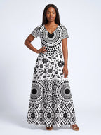 "Mwanga" Short Sleeve Maxi Dress