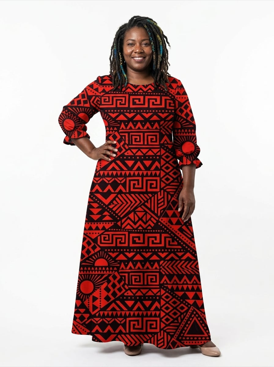"Shaka" Burgundy Long Maxi Dress & Leggings Deal