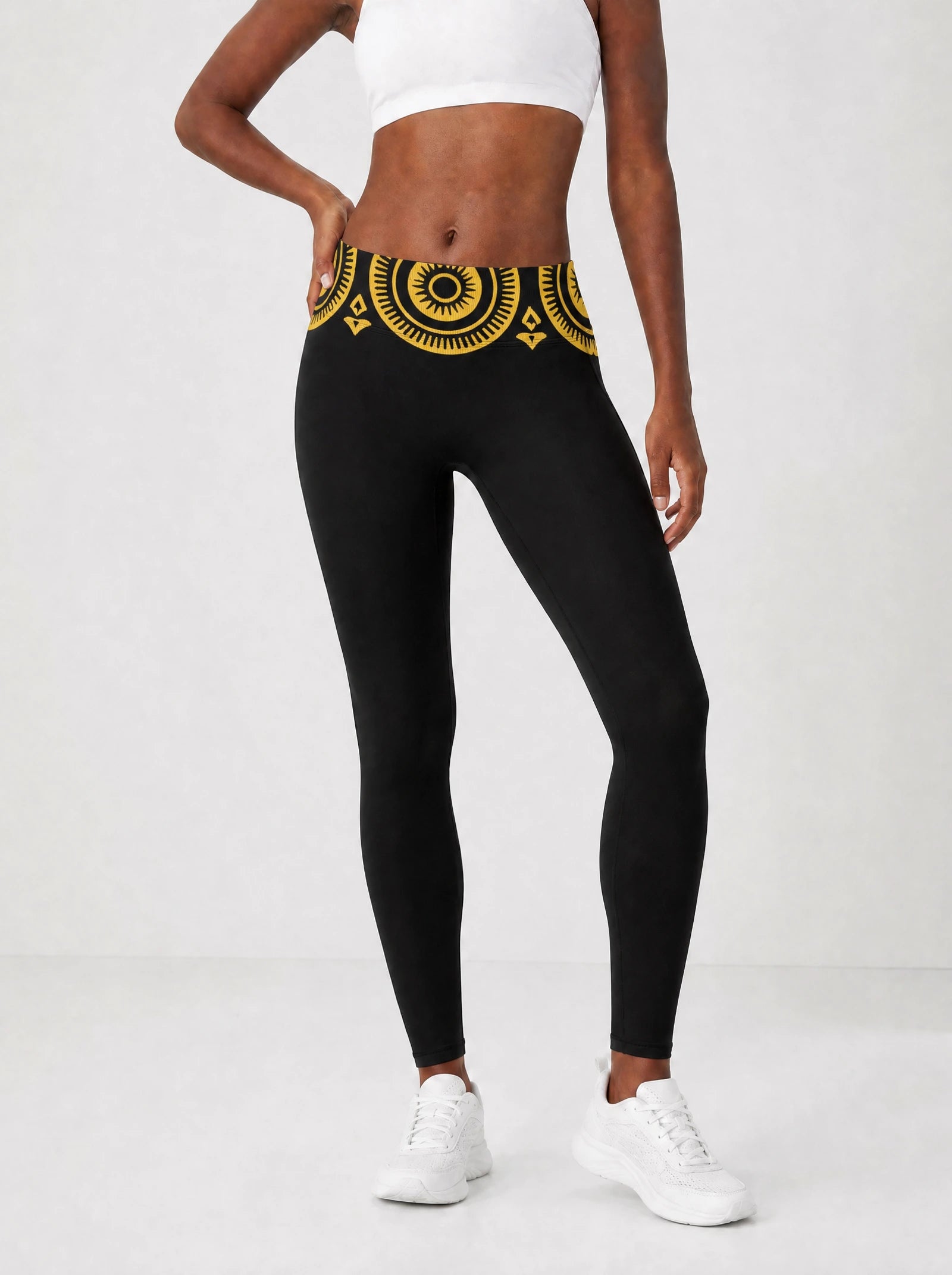 "Mamafo" Leggings — front view on model