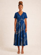 "Pwani" V Neck Midi Dress