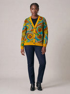 "Taji" Cardigan — front view on model