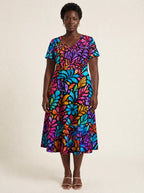 "Rangi" V Neck Midi Dress