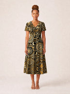 "Sahara" V Neck Midi Dress Promo