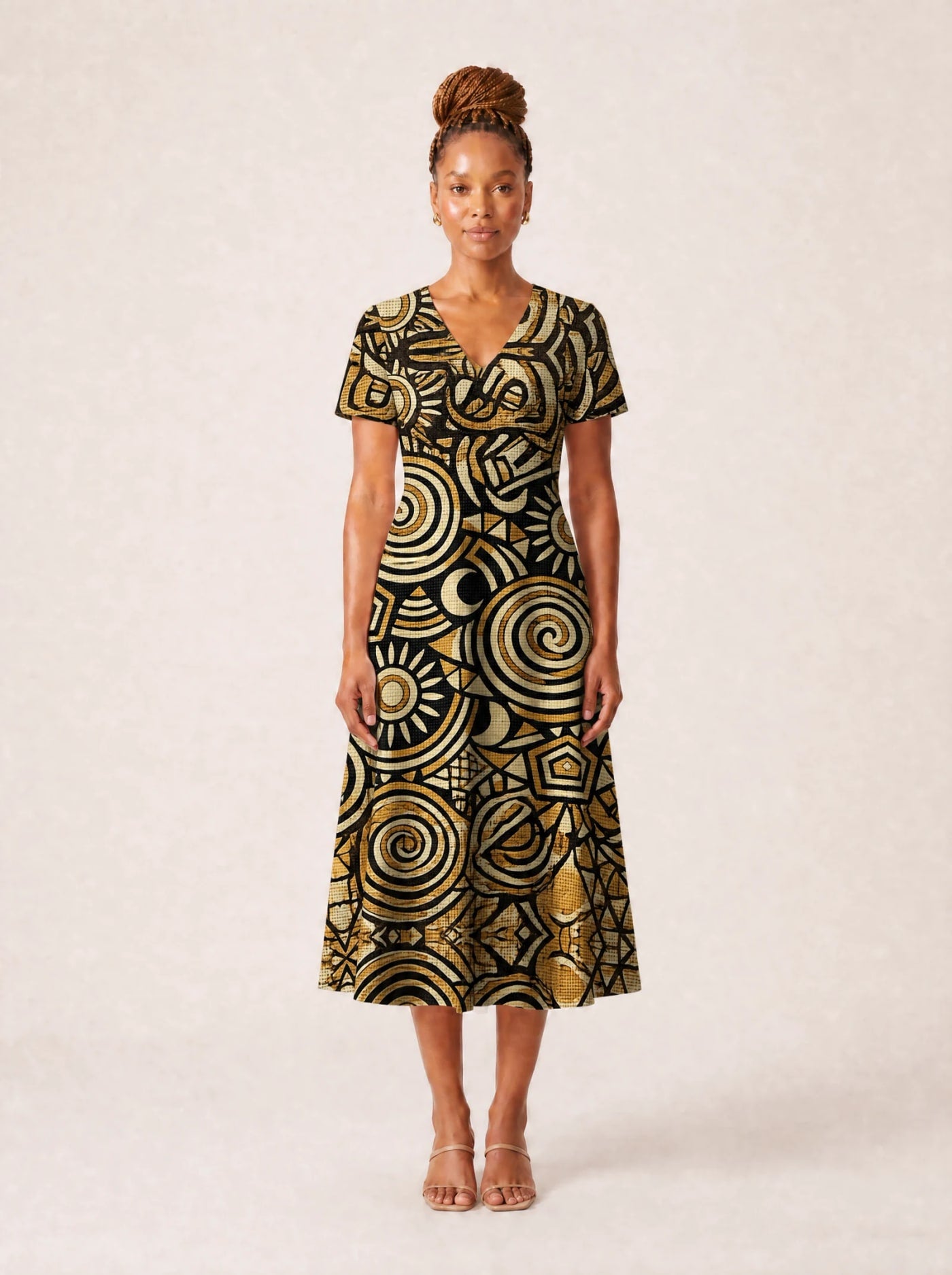 "Sahara" V Neck Midi Dress Promo