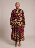 "Mavuno" Long Puff Sleeve Dress
