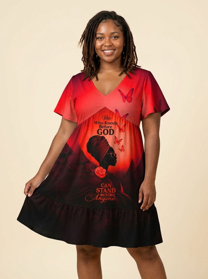 "Selah" Red Floral Dress
