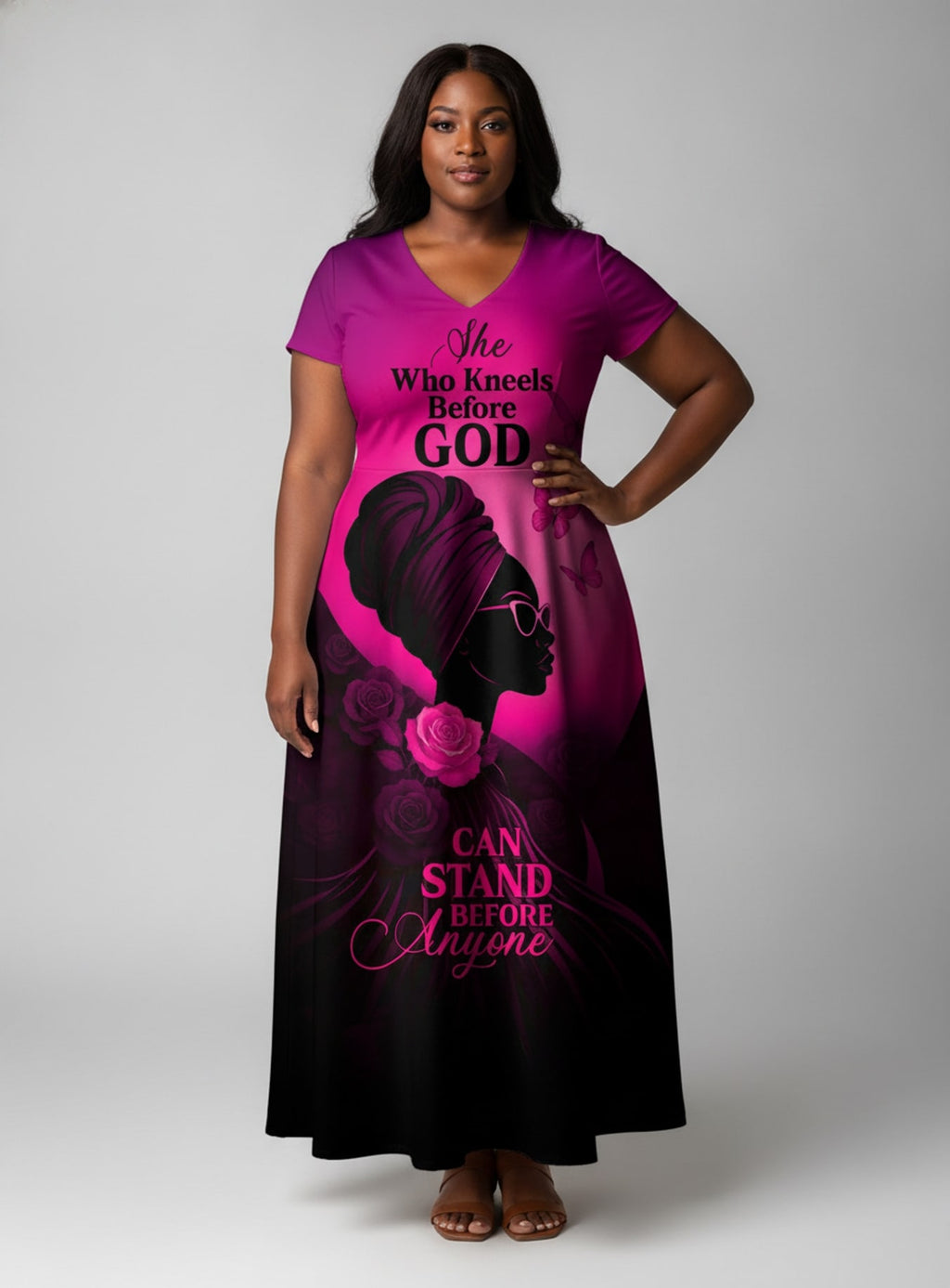 "Selah" Pink" Short Sleeve Maxi Dress