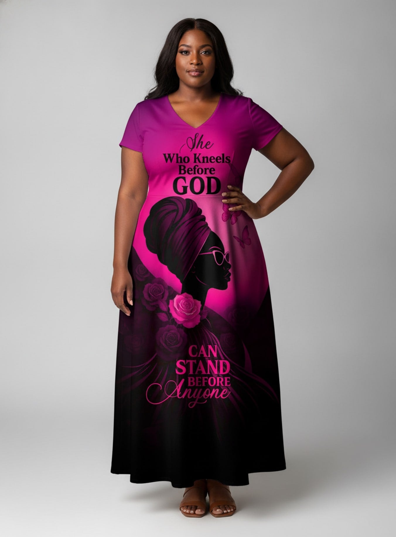 "Selah" Pink" Short Sleeve Maxi Dress