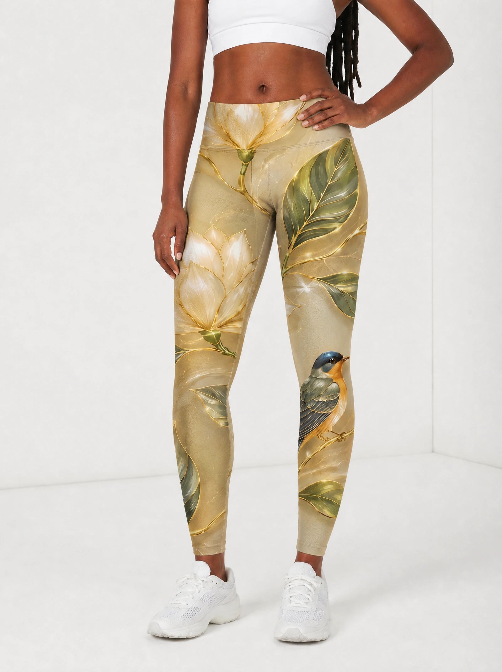 "Dhahabu" Leggings — front view on model