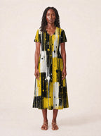 "Mvua" V Neck Midi Dress Promo