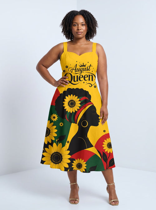 "August Queen Sunflower" Corset Dress