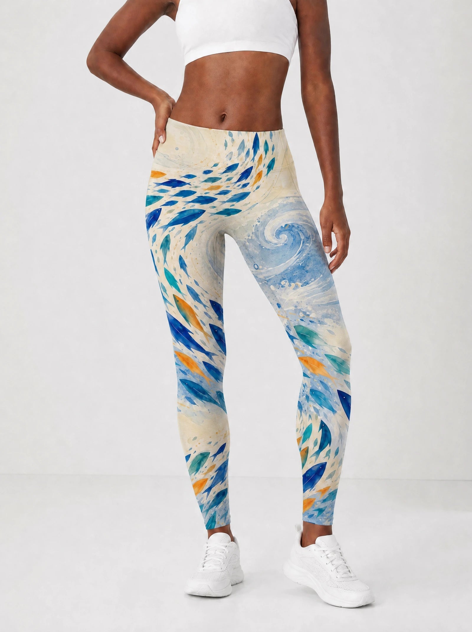 "Samaki" Leggings — front view on model