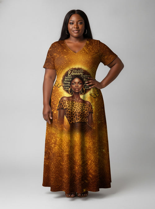 "Affirmed" Short Sleeve Maxi Dress