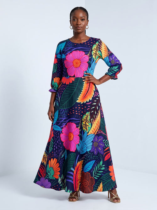 "Bustani" Long Sleeve Maxi Dress